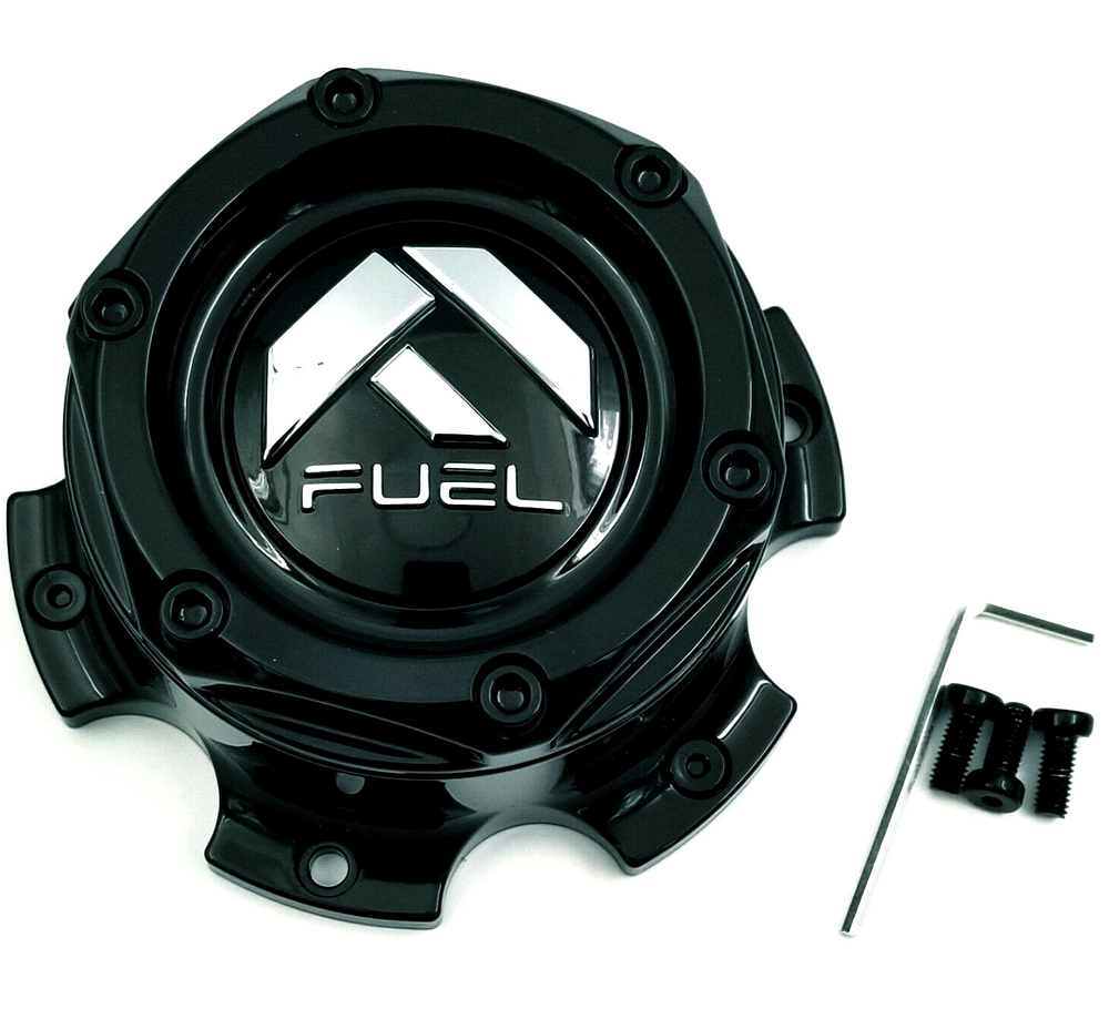 Fuel 1PC - FUEL DUALLY 10X225 FRONT CAP-GLOSS BLK