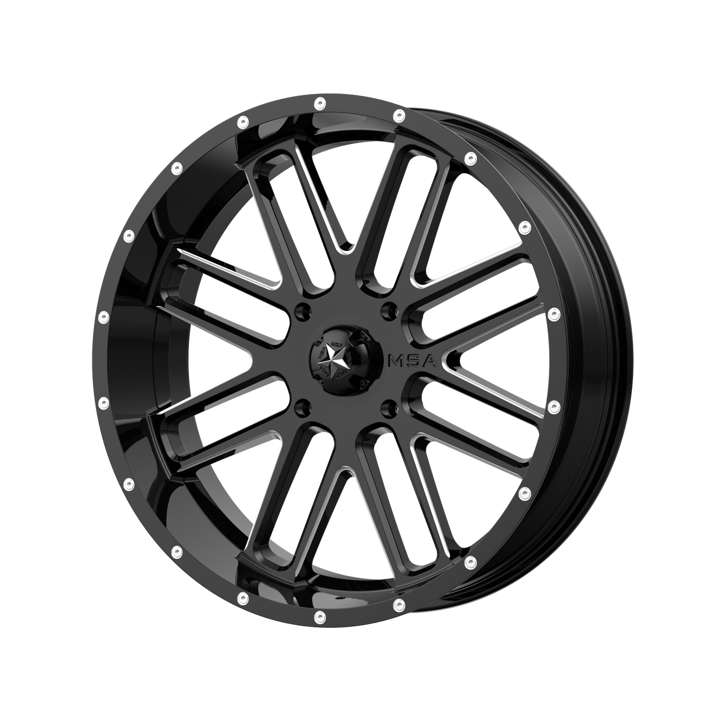 BANDIT UTV 22X7 4X156 G-BLK MILL 00MM