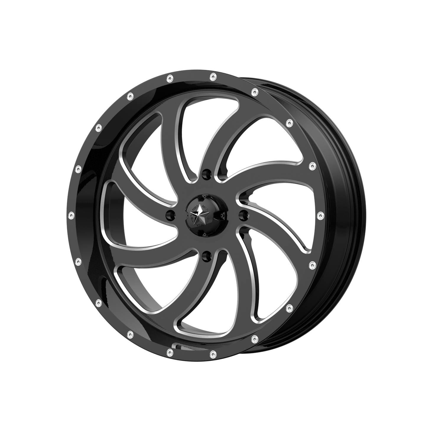 SWITCH UTV 18X7 4X137 G-BLK MILL 00MM