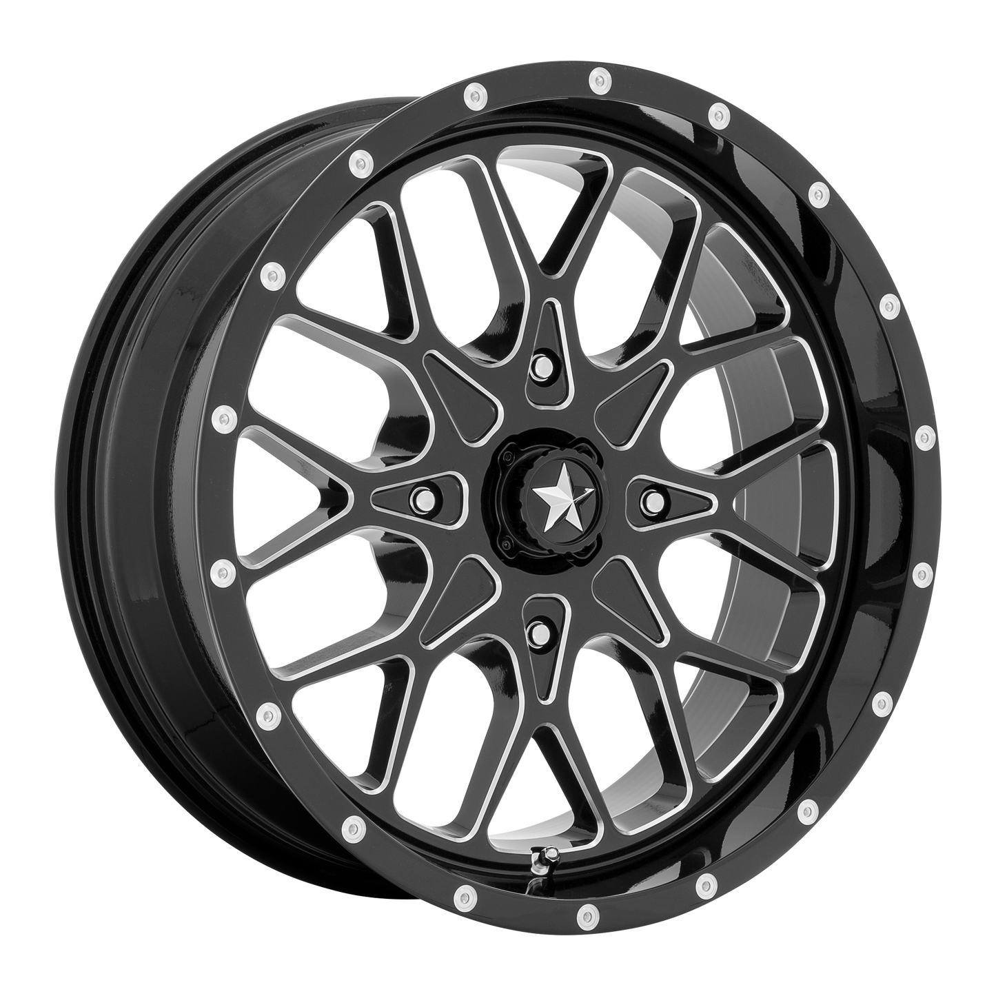 PORTAL UTV 18X7 4X156 115 G-BLK-MILL +0