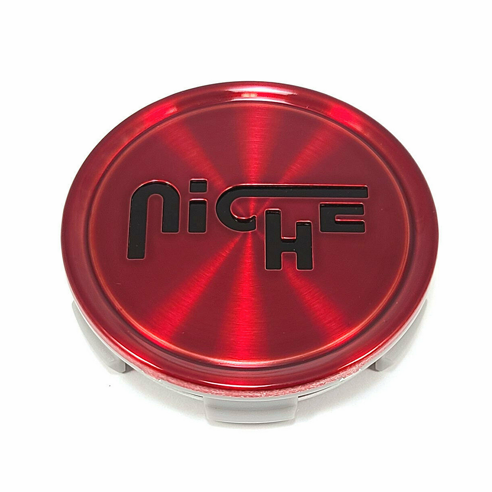 Niche 1PC - NICHE 2.95"FLAT CAP-GL-RED LOGO IN BLK